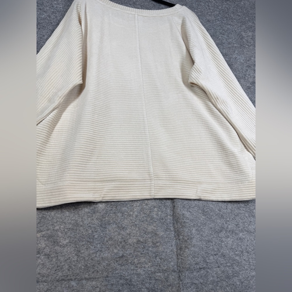 Talbots Cream Cozy Ribbed Knit Sweater - Picture 13 of 14
